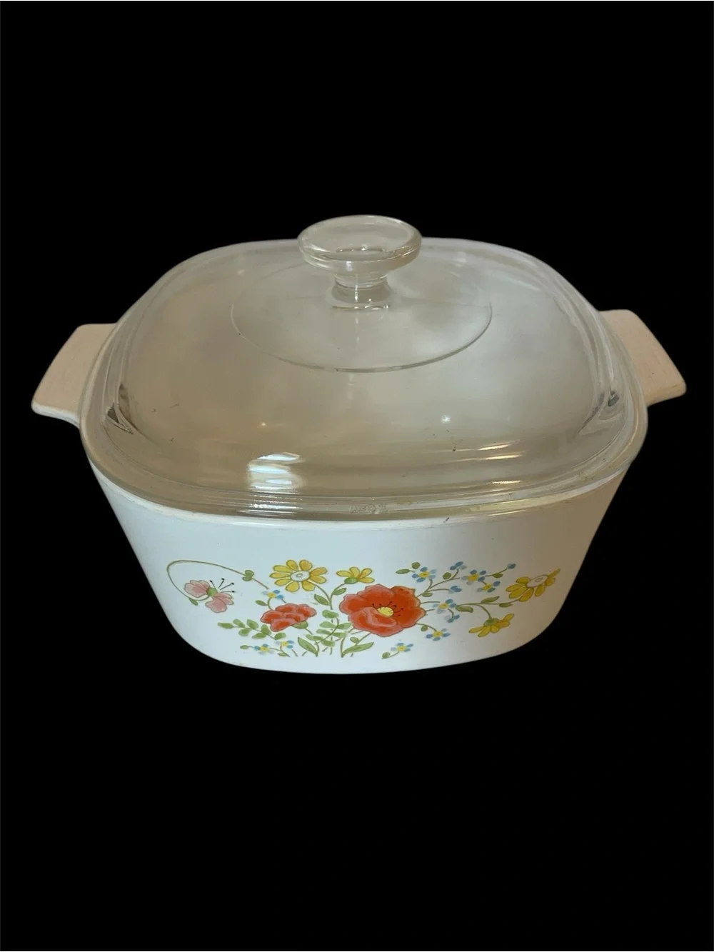 Vintage Corning Ware Wildflower Casserole Dish with Lid 3 Quart A-3-B Lidded